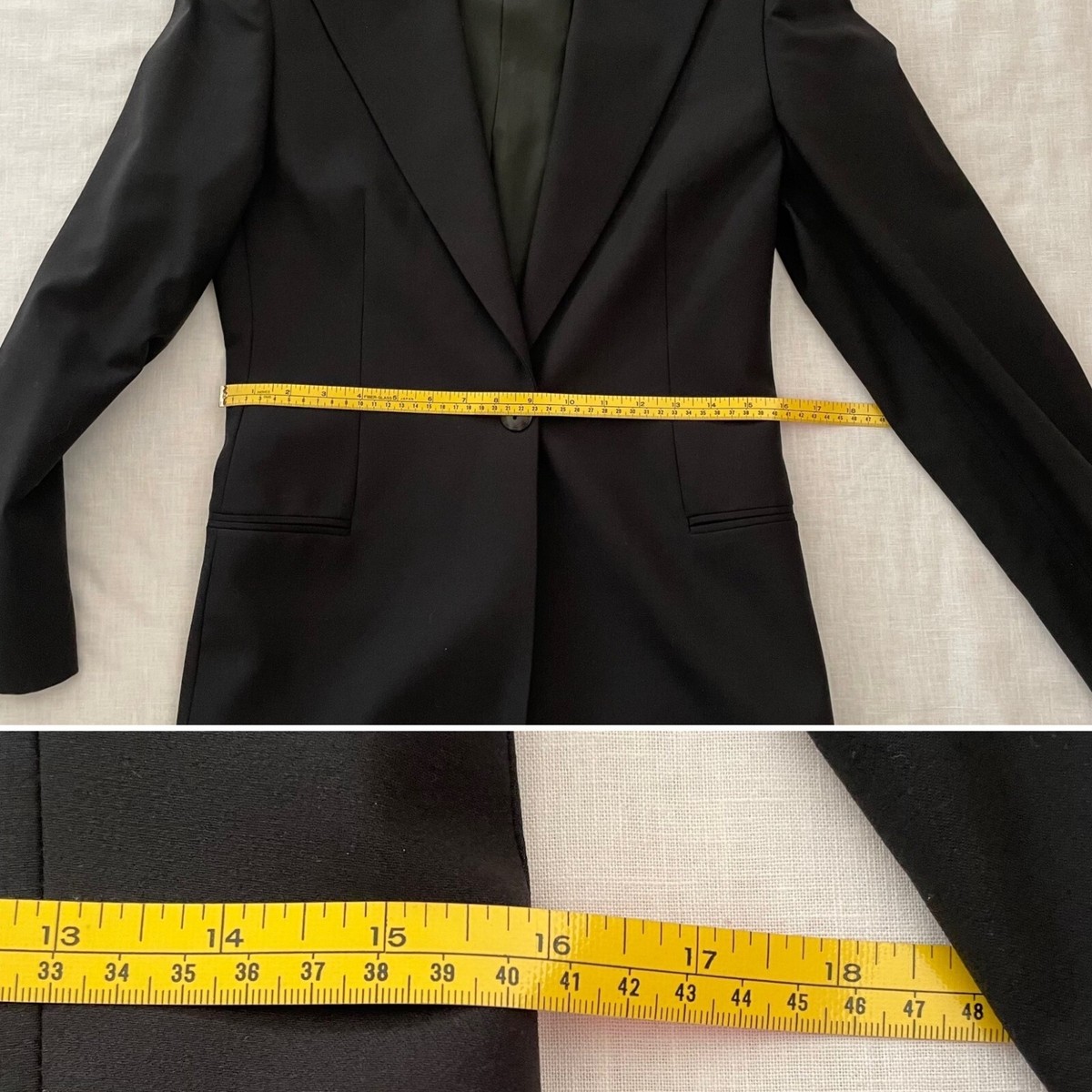 Istante Womens Wool Blend Black Blazer Jacket Size M Lined | eBay display picture 1