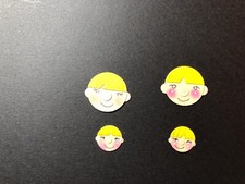 scrapbooking paper piecing Punch Art Cute Faces Handmade Not Die Cuts Blond Boy