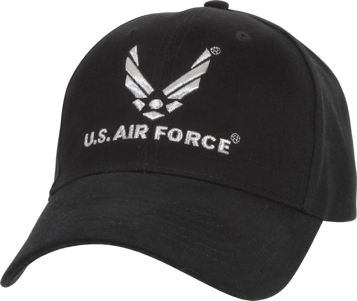 Black Official US Air Force USAF Logo Deluxe Low Profile