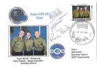 Space Cover ISS Launch Exp. 52 Soyuz MS-05 Ryazansky Nespoli Bresnik Signed 3