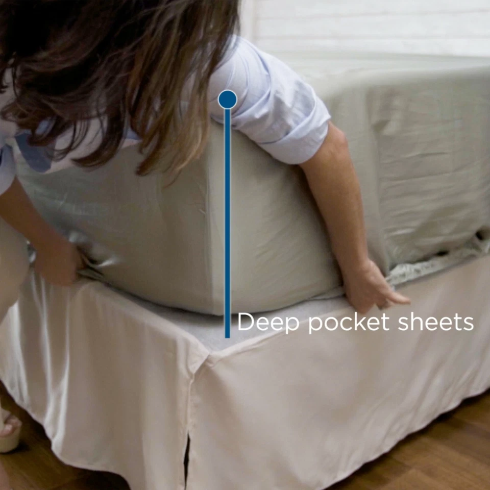  New My Pillow Bed Sheet Set 100% Certified Giza Egyptian Long Staple Cotton - Image 3 of 4