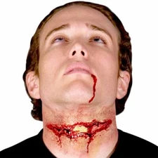 Woochie Slashed Trachea Latex Appliance for SFX/Halloween WO150