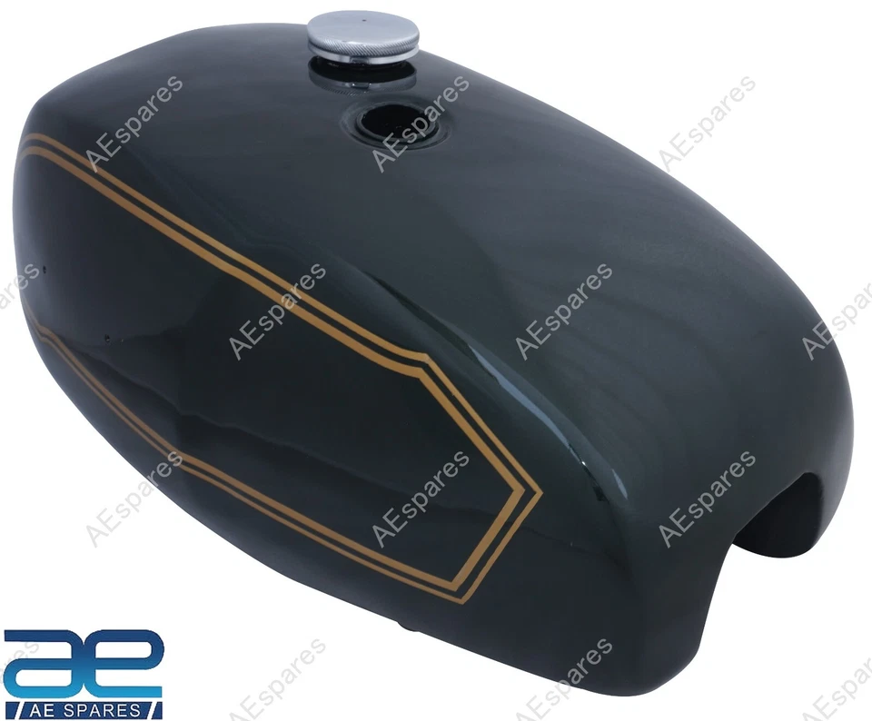 Tanque de gasolina de combustible verde + tapa Petcock para Triumph T140v T140e Bonneville Jubilee Foto 4 de 4