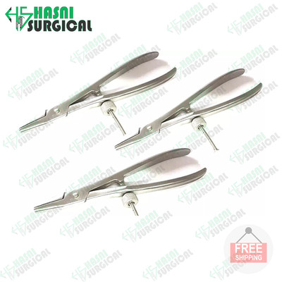 Set of 3 Orthopedic Broken Screw Removal Forceps   4.5mm Veterinary Tool
