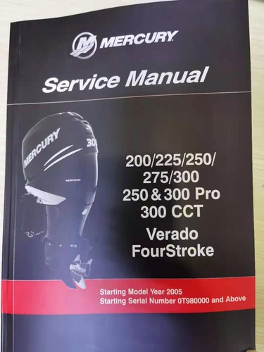 Mercury Verado 200/225/250/275 Outboard Service Manual – 2005+ – USB Drive PDF Format