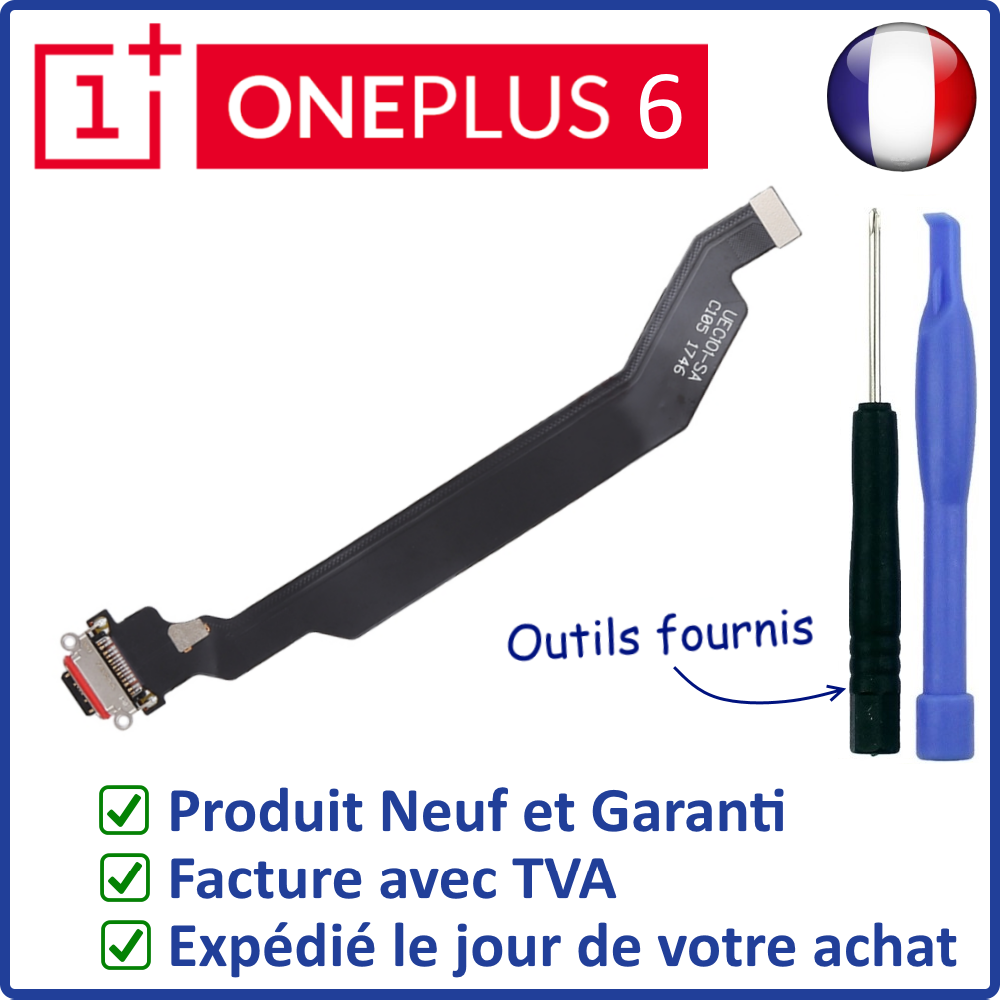 Connecteur De Charge USB-C Interne Pour OnePlus 6T (A6010) - Nappe Dock Flex - Pièce Détachée Neuve