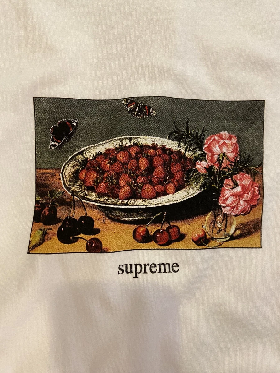 Supreme Strawberries T Shirt Size Large White SS23