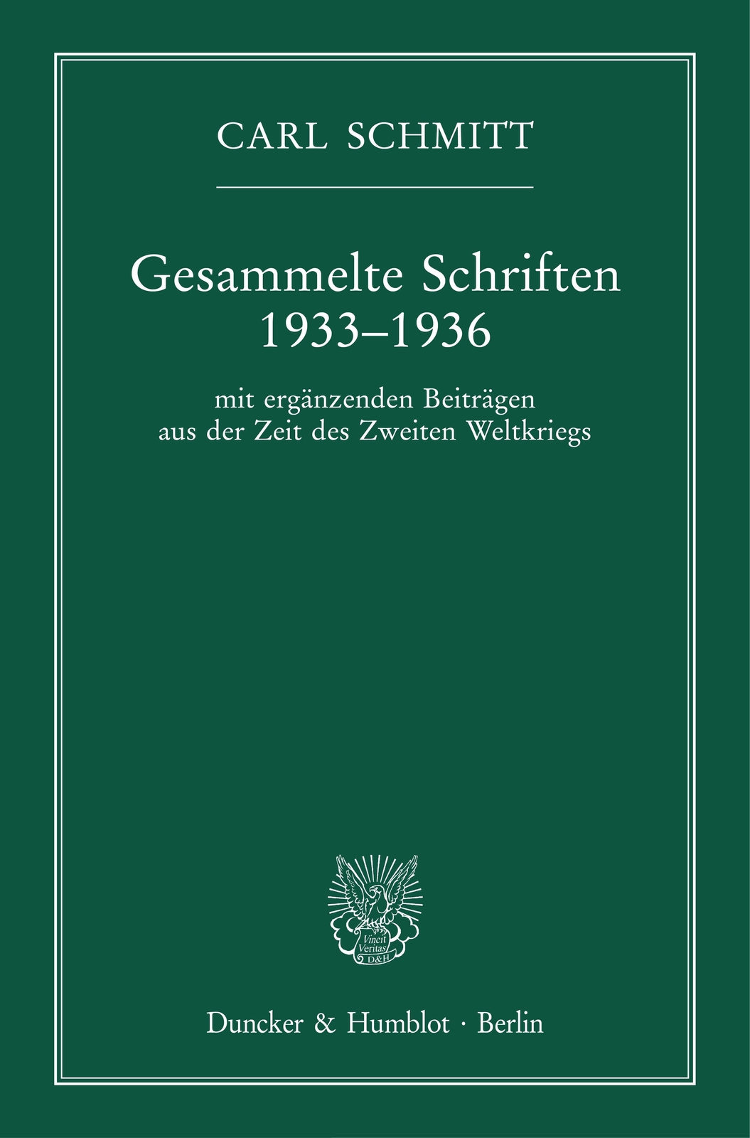 Thumbnail - Gesammelte Schriften 1933-1936, Carl Schmitt