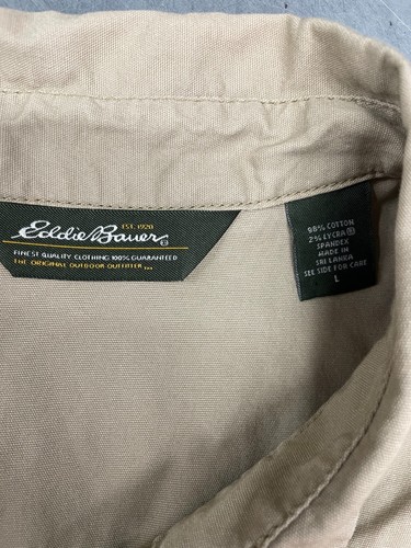 Chaqueta utilitaria Eddie Bauer para mujer grande beige con botones senderismo al aire libre - Imagen 5 de 7