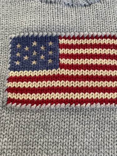New Polo Ralph Lauren Iconic Grey Flag Logo Childrens Sweater In Size 5 - Picture 2 of 5