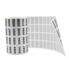 1-2000 Number Label Stickers Digit Inventory Tags Mark Self Adhesive Waterproof