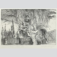 Waltraud Monika Fischer: Einfriedung II. Radierung