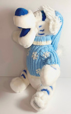Disney Store Winnie The Pooh 13" White  Blue Plush TIGGER w/Snowflake Sweater