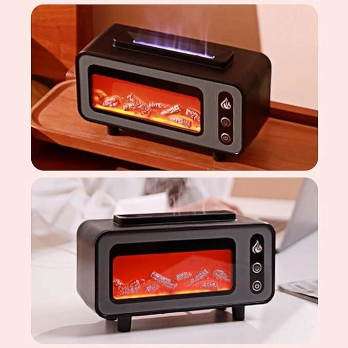 DIFFUSORE PER ESSENZE AROMI E OLI ESSENZIALI EFFETTO FIAMMA CAMINO UMIDIFICATORE - Immagine 3 di 4