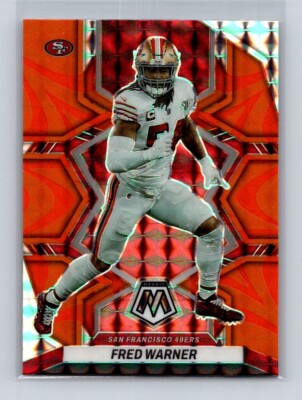 2022 Panini Mosaic #222 Fred Warner Reactive Orange 49ers