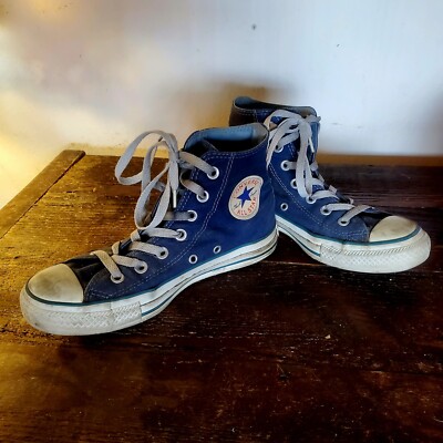 Vintage Blue Converse All Star Chuck Taylor Hi Top Sneakers  display picture 2