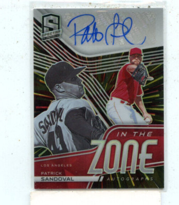 PATRICK SANDOVAL 2021 Panini Spectra In the Zone Hyper Auto Autograph #D 25/25
