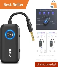 2-in-1 Bluetooth Transmitter Receiver with Long Battery Life - Ideal for Travel