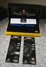 CROSS TECH3+ METALLIC BLUE MULTI-FUNCTION BLACK RED BP PENCIL & STYLUS+extra New