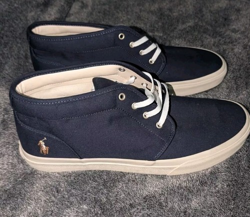 Polo Ralph Lauren Keaton Chukka Sneakers Hunter Navy Mid-Top Shoes Men’s 11 - Picture 4 of 8