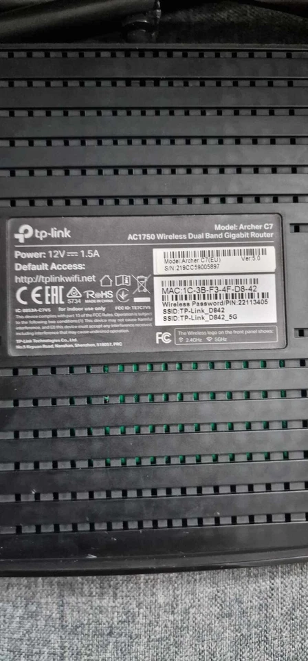 TP-LINK Archer C7 AC1750 Gigabit Dual Band Router — OpenWRT Installed - Image 4 of 4