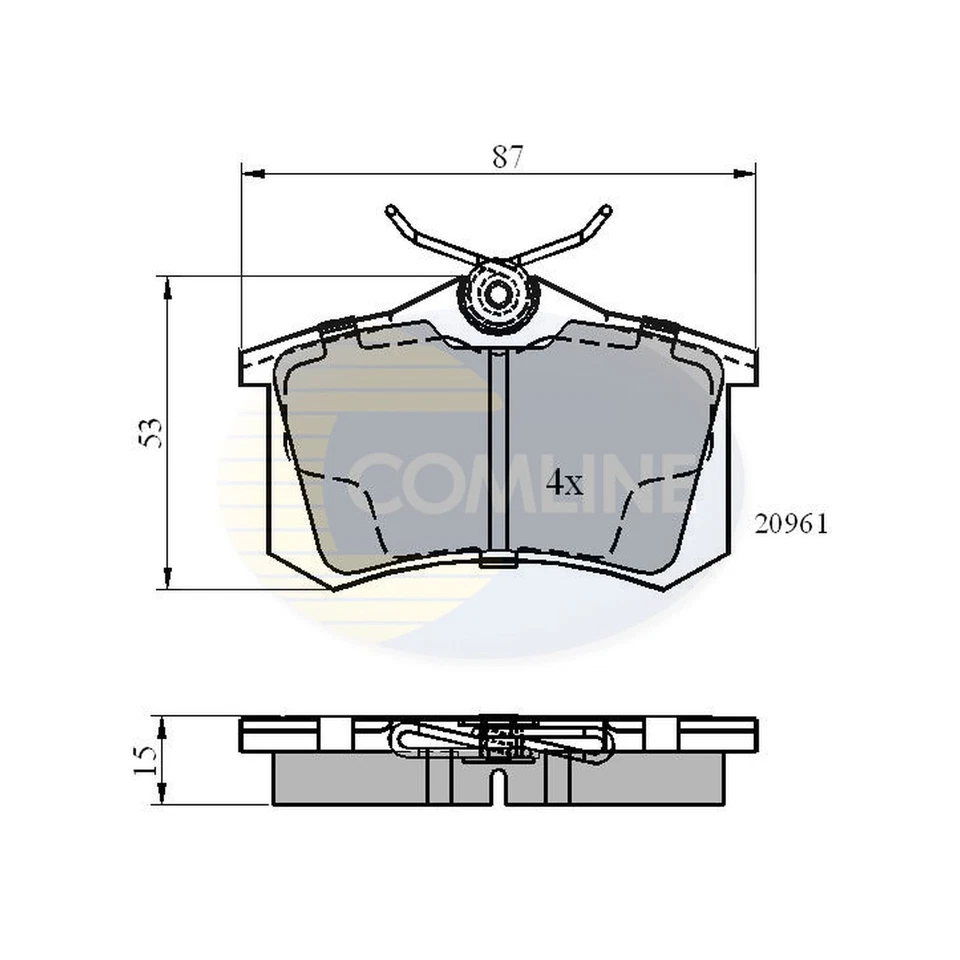 For VW Golf MK2 1.8 GTI 16V Genuine Comline Rear Brake Disc Pads Set - Image 4 of 4