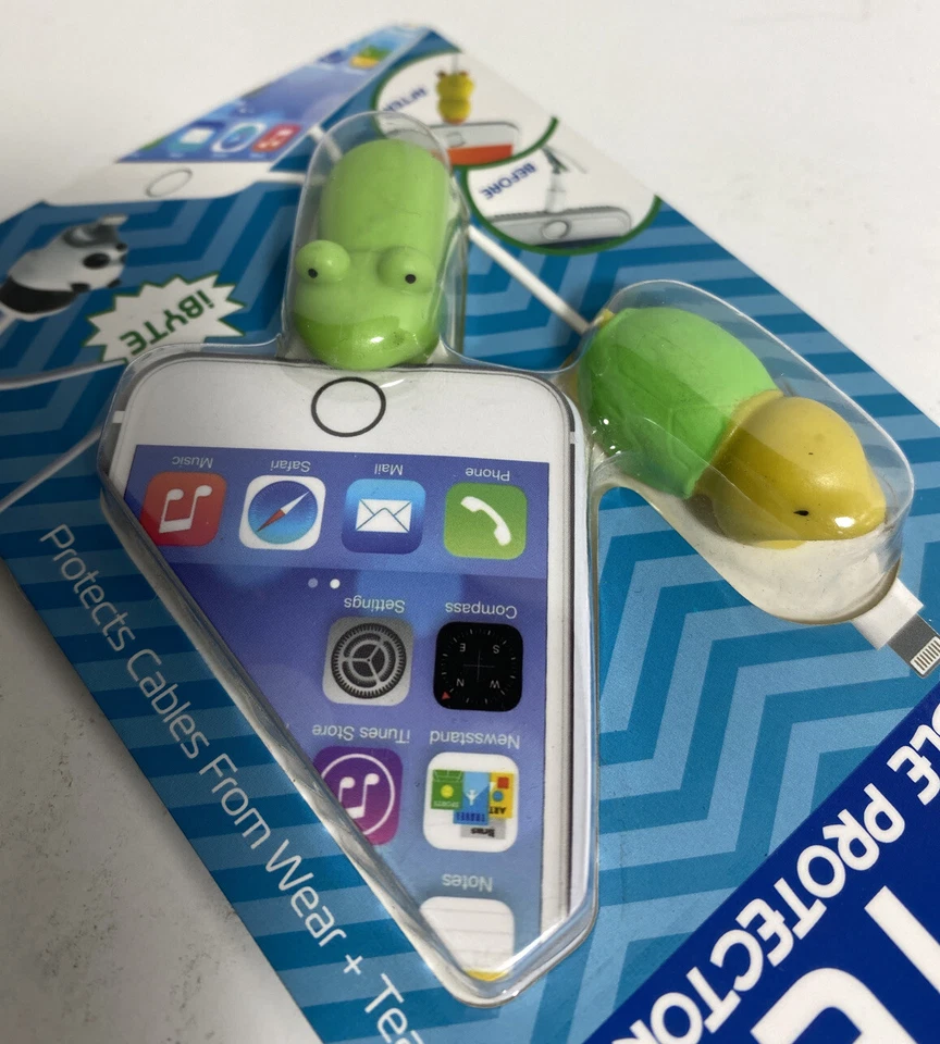 Tzumi Cord Bytes Cable Protectors 2pk - Turtle & Frog NIP  - Image 2 of 3