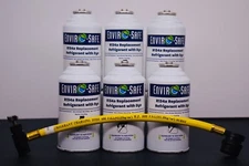 R134a Replacement Refrigerant with dye, 6 CANS, Economy Hose.