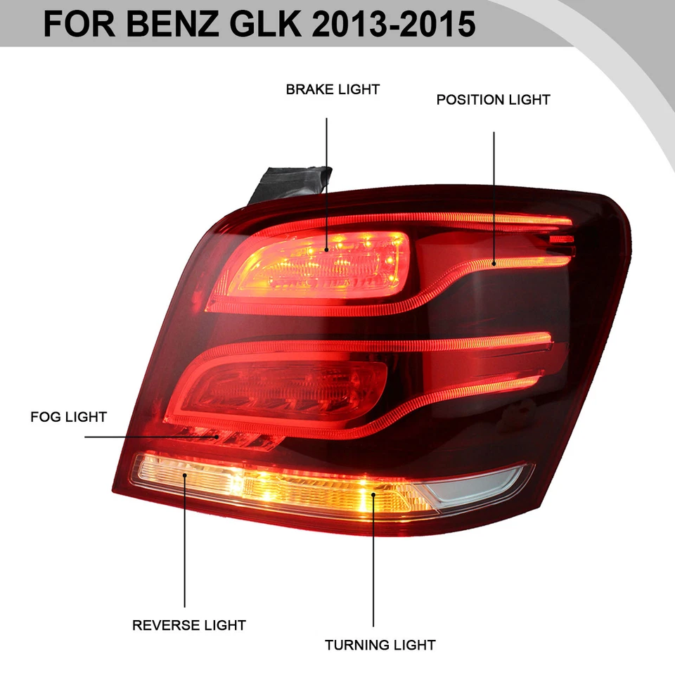 For 2013-2015 Mercedes-Benz GLK250 350 Passenger Side Tail Lamp Right Tail Light Foto 2 de 4