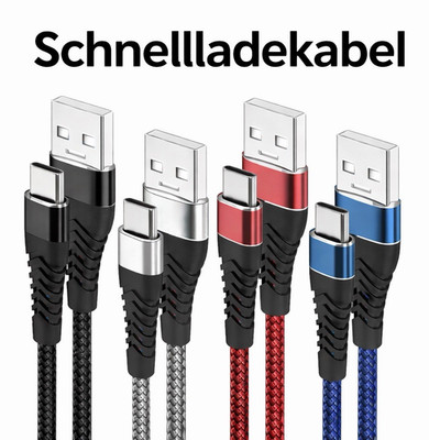 Schnellladekabel USB Typ C Datenkabel Lade Kabel für Samsung Huawei Xiaomi Handy