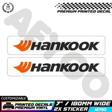 2x HANKOOK Vinyl Aufkleber Abziehbild Auto Fenster Stoßstange Rennen Lackierung Mod Sponsor Grafik