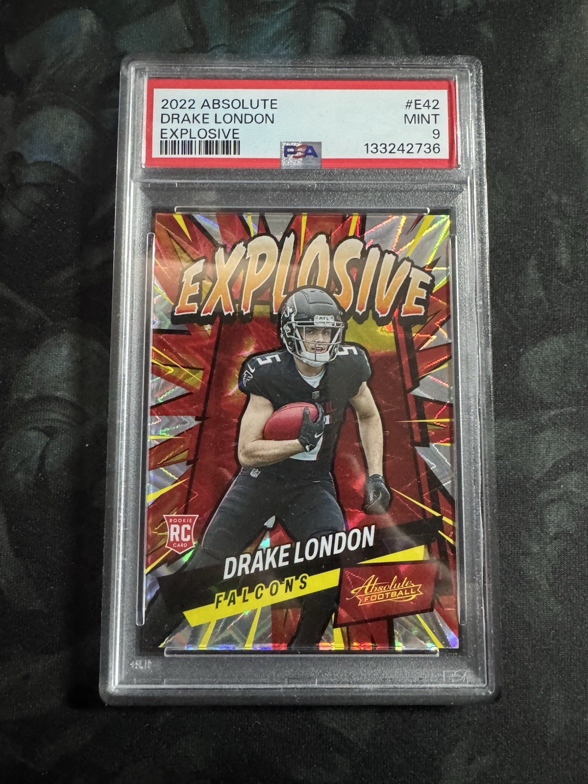 2022 Panini Absolute - Explosive Drake London #E42 (RC) PSA 9
