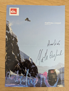 Flyer dédicacé Mathieu CREPEL Snowboard