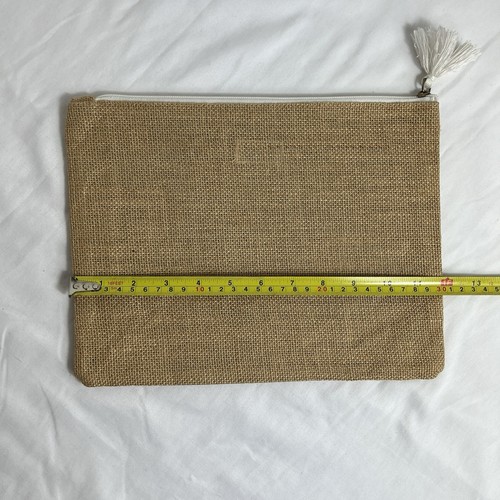 Mudpie Large Pouch 100% Jute, travel, essentials, Boho, convenient, going out - Picture 8 of 9