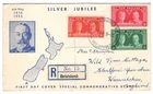 New Zealand 1935 King George V Silver Jubilee First Day Cover FDC - Rare
