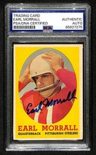 Earl Morrall Signed 1958 TOPPS Card #57 Pittsburgh Steelers PSA/DNA 201510