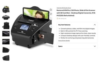 ION Audio Film Film 2 SD Slide & Film Scanner USB SD Card