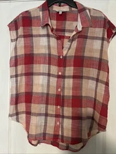 Lucky Brand Women's Plaid Button-Up Shirt Size Large