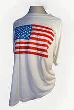 Vintage Screen Stars Single Stitch Flag Tee Shirt White XL