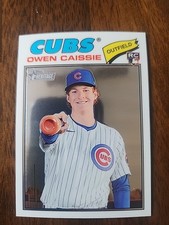 2026 Topps Heritage Baseball Rookie Chrome Owen Caissie #360 Cubs Marlins