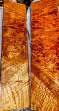 Book Matched highly Figured Maple Knife Scales 10.5 "  2.5