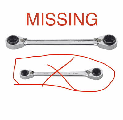 #ad #ad Husky Metric Quad Drive RatchetingWrench Set 2 Piece MISSING 12*13 $9.95