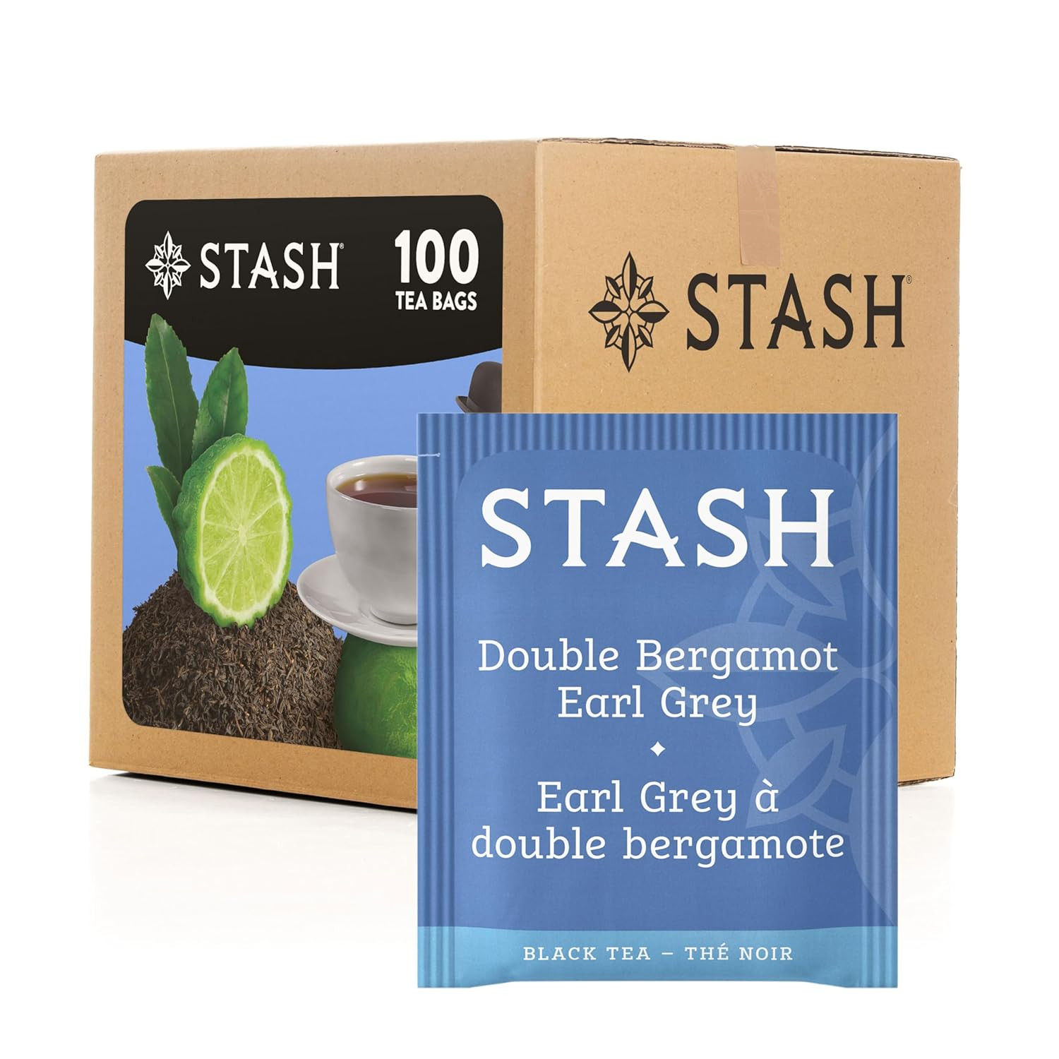 Double Bergamot Earl Grey Black Tea, Box Of 100 Tea Bags