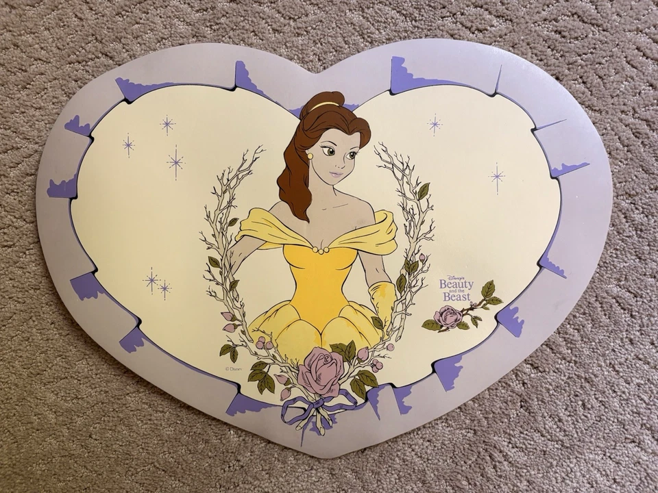 Menge 3 Vintage Vinyl Tischsets Disney Die Schöne und das Biest, Pooh, kleine Meerjungfrau - Bild 4 von 4