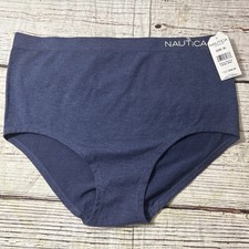 NAUTICA Underwear Women  s Size XL Panties NWT Seamless Brief Navy