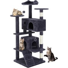 Interactive Cat Tree W/ Scratching Posts Cozy Cat Condo Playground Indoor Cat