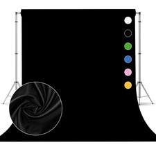 Black Photo Backdrop for Photoshoot, Fabric 8x10ft 8x10 FT,