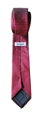 Pierre Balmain Paris Red Diamonds 100% Silk Tie