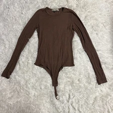 Women’s XS Brown Euphoric Equestrian Long Sleeve Horseback Riding Bodysuit Top