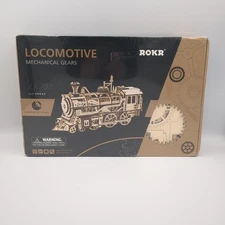Rokr Locomotive Steam Train Mechanical Gears LK701 3D Wooden Puzzle SEALED